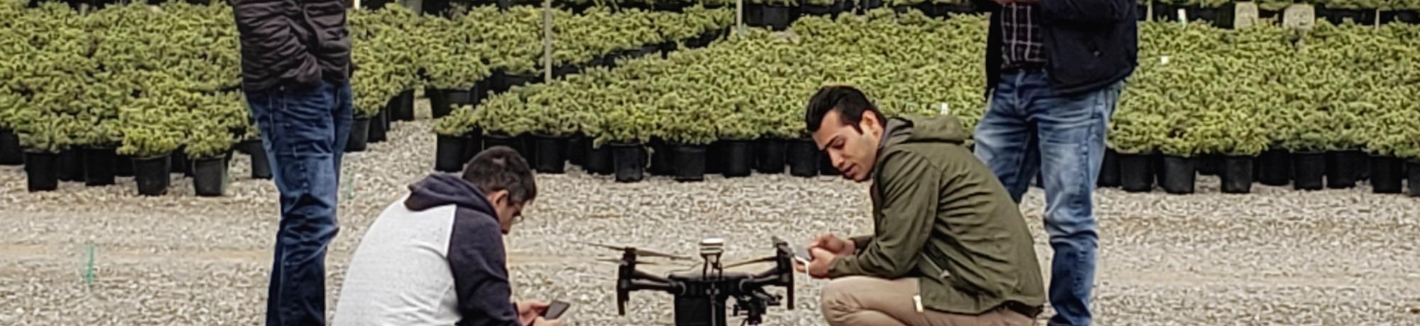 Preparation for flight at a nursery with DJI Matrice 210 equipped with Altum Multispectral Camera